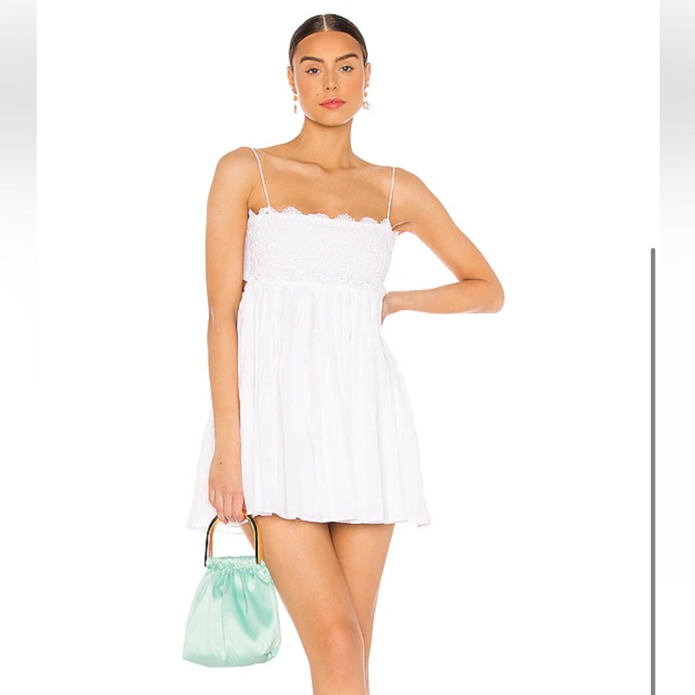 Lovers + Friends White Strapless Dress